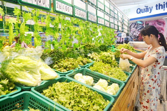 Sản phẩm rau an toàn của HTX đang giàu sức cạnh tranh trên thị trường (Ảnh TL)