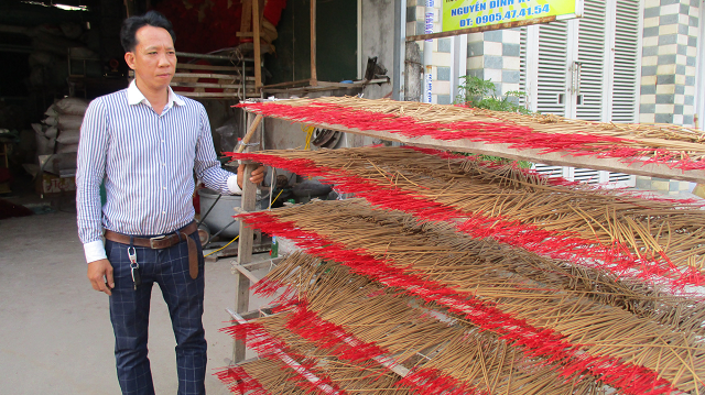 Cơ sở sản xuất nhang trầm ngày càng mở rộng quy mô và tăng uy tín