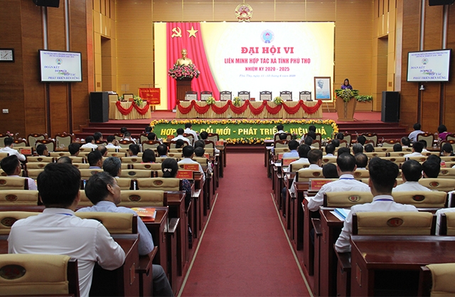 Quang cảnh Đại hội Liên minh HTX tỉnh Phú Thọ nhiệm kỳ 2020-2025