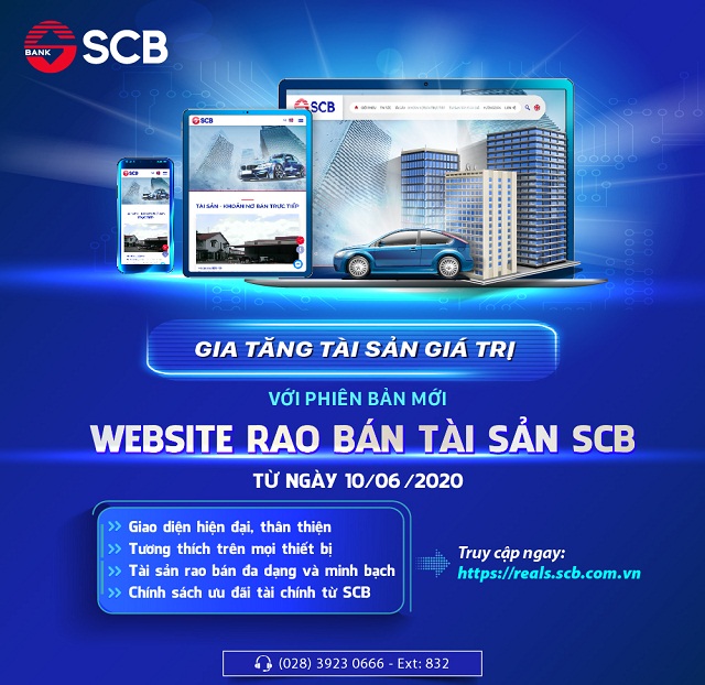 SCB ra mắt phiên bản mới của website rao bán tài sản