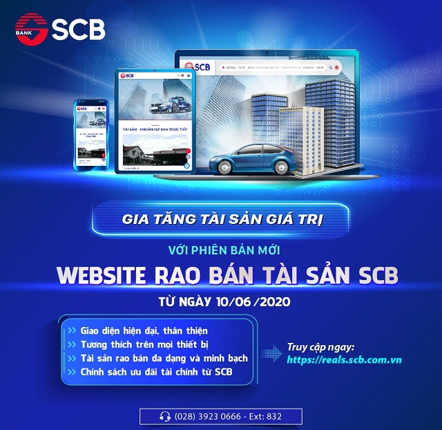 SCB ra mắt phiên bản mới của website rao bán tài sản