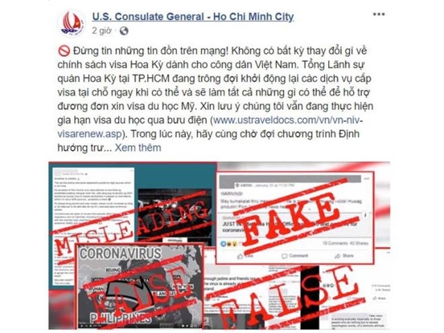 Trong thông báo trên Facebook, Tổng lãnh sự quán Mỹ khẳng định các dịch vụ cấp visa tại chỗ sẽ được nối lại ngay khi có thể và sẽ làm tất cả những gì có thể để hỗ trợ đương đơn xin visa du học Mỹ.(Ảnh Internet)