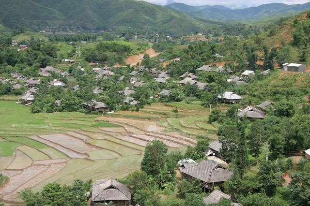 Bản Na Sang 2, xã Núa Ngam sau đạt chuẩn nông thôn mới (Ảnh:TL)