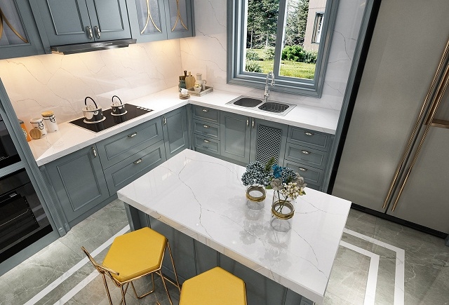 Sản phẩm đá thạch anh Vicostone trong không gian bếp