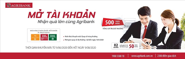 “Mở tài khoản - Nhận quà lớn cùng Agribank”