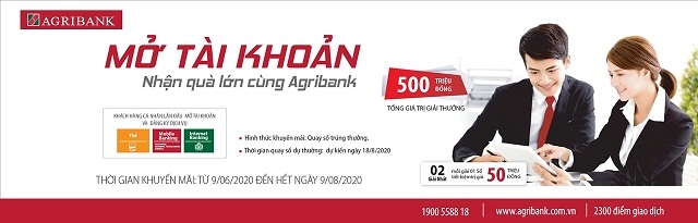 “Mở tài khoản - Nhận quà lớn cùng Agribank”