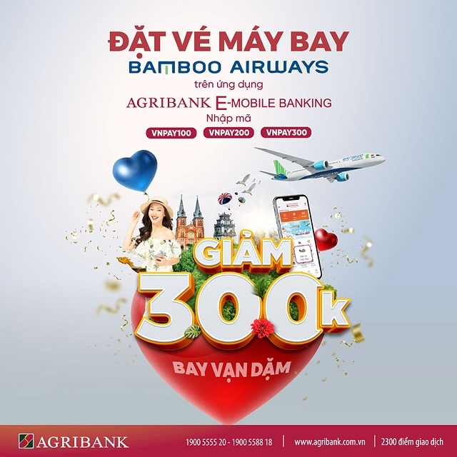 Đặt vé máy bay BamBoo trên ứng dụng Agribank E-Mobile Banking
