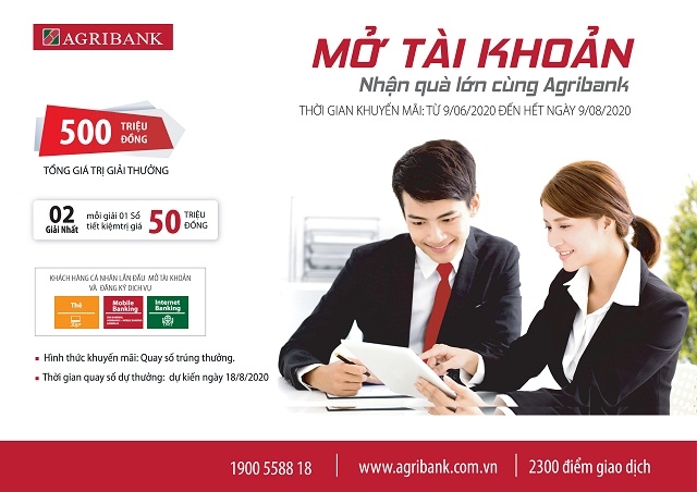 Mở tài khoản nhận quà lớn cùng Agribank