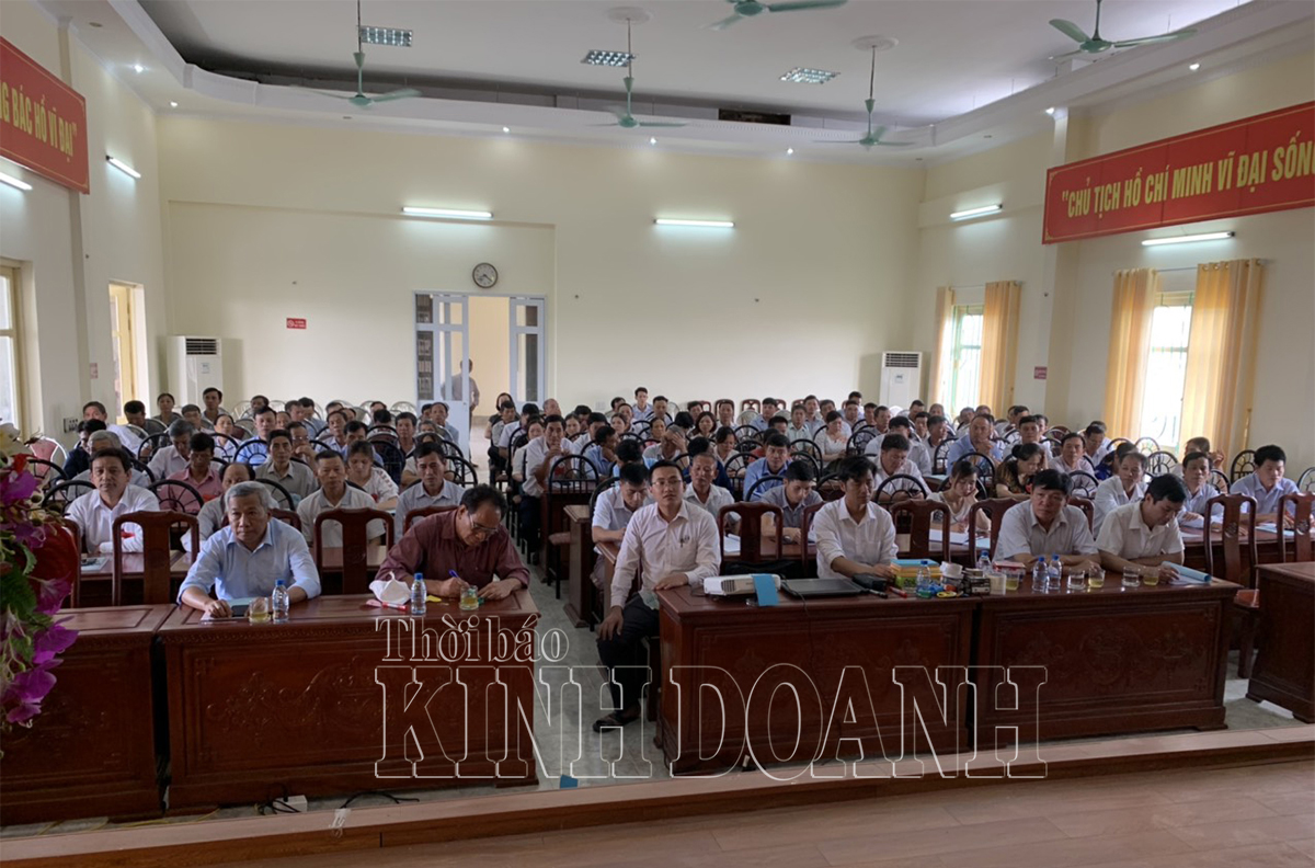 Lớp tập huấn Lập kế hoạch kinh doanh gắn với chuỗi giá trị và quản trị tài chính trong HTX tổ chức tại Hà Nam tháng 5/2020 (Ảnh: Phạm Duy)