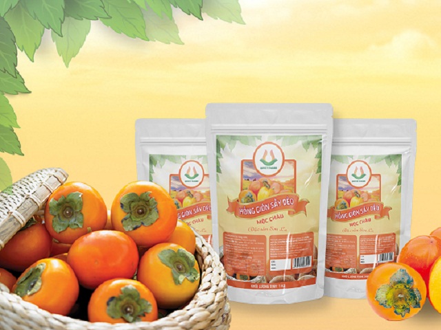 Sản phẩm hồng sấy dẻo của HTX Quyết Thanh
