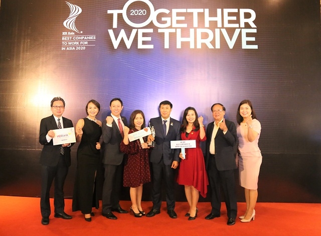 HDBank tiếp tục nhận giải Nơi làm việc tốt nhất châu Á