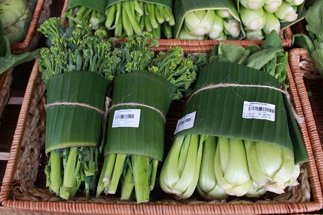 Đi tiên phong trong việc chống RTN tại TP. Hồ Chí Minh là Liên hiệp HTX Thương mại TP HCM (Saigon Co.op), đó là đóng sản phẩm bằng lá chuối (Ảnh: TL)