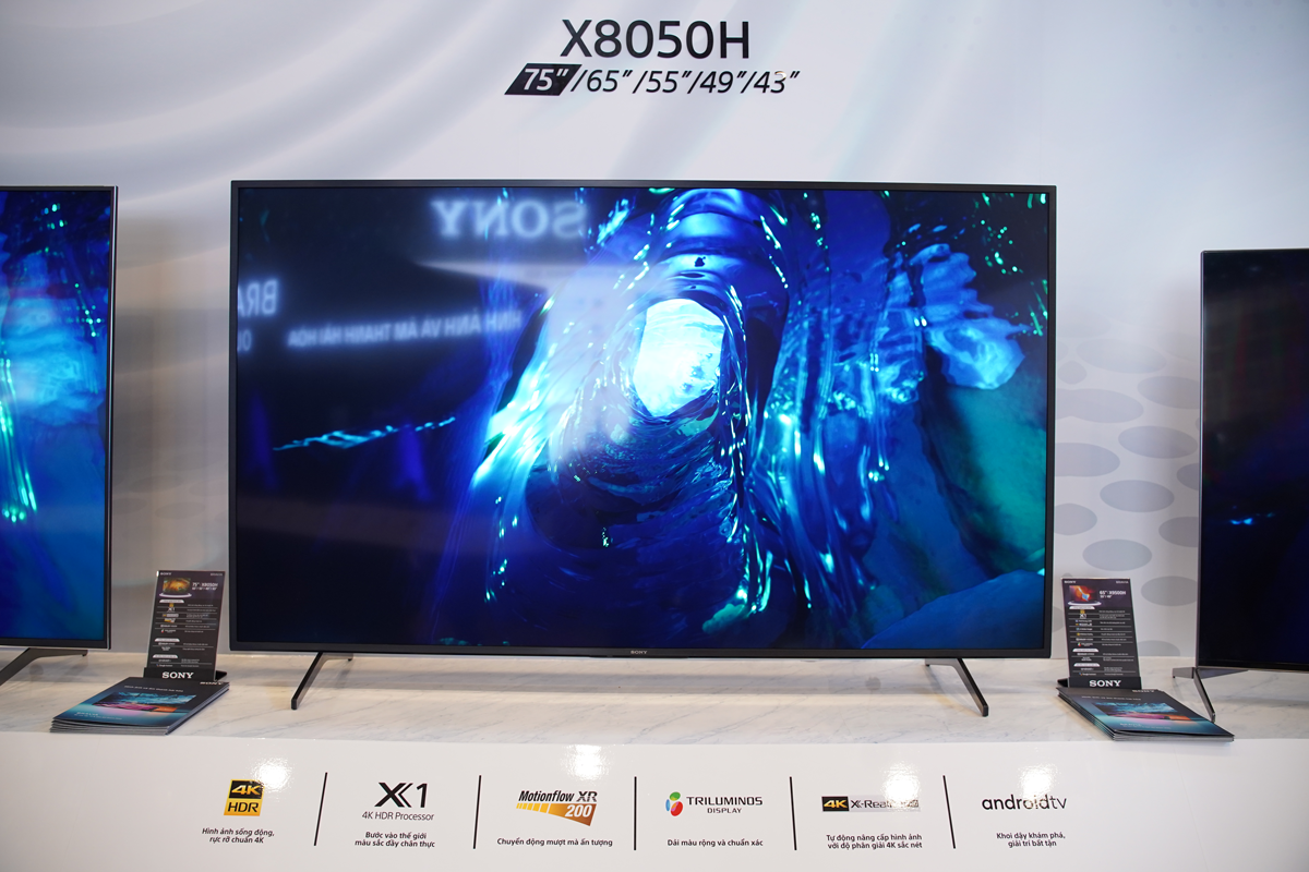 SONY X8050H (75”/65”/55”/49”/43”) – TV 4K HDR DÀNH CHO GIẢI TRÍ SỐ ĐÔNG