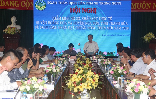 Hội đồng thẩm định Trung ương họp xét, công nhận huyện Nga Sơn đạt chuẩn nông thôn mới.