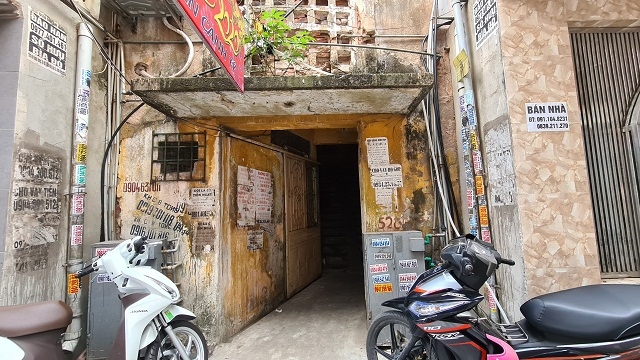 Cầu thang của một nhà chung cư khu An Dương