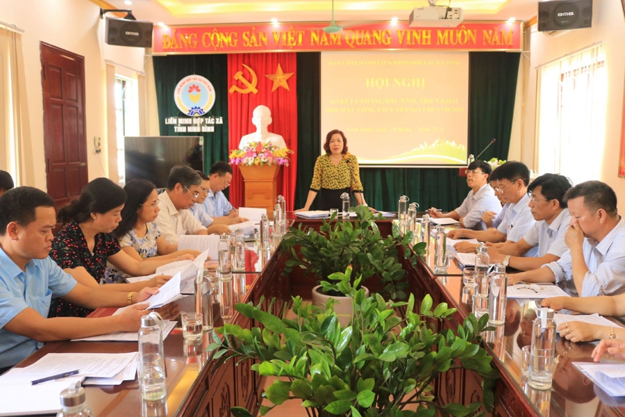 Từ nay đến cuối năm, Liên minh HTX tỉnh Ninh Bình quyết tâm hoàn thành các chỉ tiêu: Thành lập mới ít nhất 20 HTX, 20 THT; tư vấn hỗ trợ hoạt động của 1 liên hiệp HTX tiêu thụ nông sản an toàn Ninh Bình hoạt động hiệu quả; hỗ trợ 29 HTX xây dựng sở hạ tầng và tổ chức thành công Đại hội Liên minh HTX tỉnh Ninh Bình lần thứ VI, nhiệm kỳ 2020-2025.