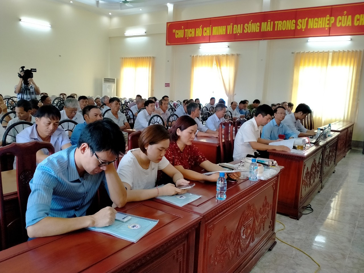 Các học viên tham dự lễ khai giảng tại lớp Bồi dưỡng nghiệp vụ Kiểm soát HTX tại Hà Nam