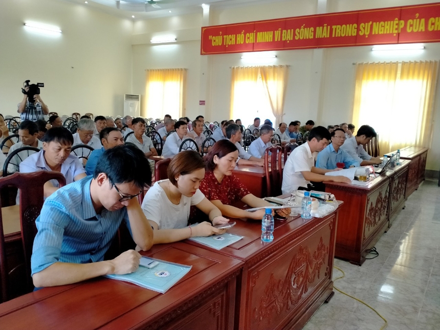 Các học viên tham dự lễ khai giảng tại lớp Bồi dưỡng nghiệp vụ Kiểm soát HTX tại Hà Nam