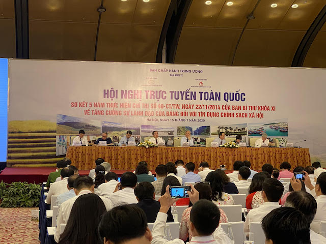 Hội nghị trực tuyến sơ kết 5 năm thực hiện Chỉ thị số 40 về tăng cường sự lãnh đạo của Đảng đối với tín dụng chính sách xã hội