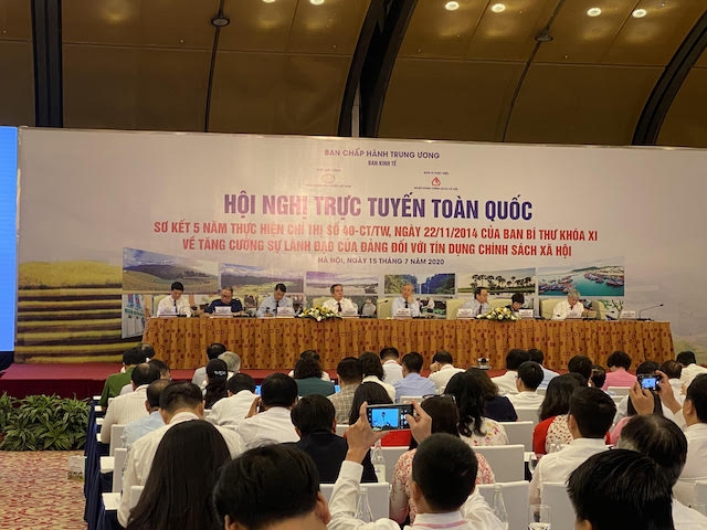 Hội nghị trực tuyến sơ kết 5 năm thực hiện Chỉ thị số 40 về tăng cường sự lãnh đạo của Đảng đối với tín dụng chính sách xã hội