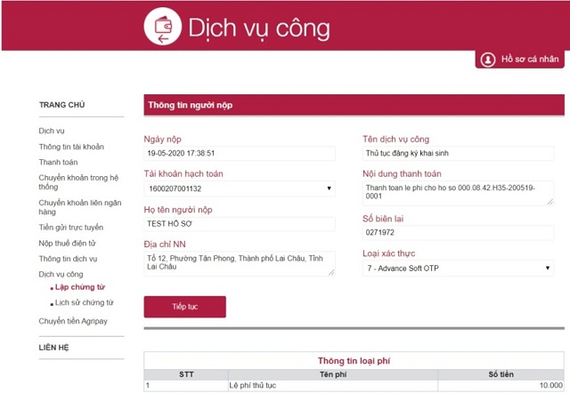 Agribank tiếp tục đẩy mạnh ứng dụng công nghệ vào thanh toán các dịch vụ công