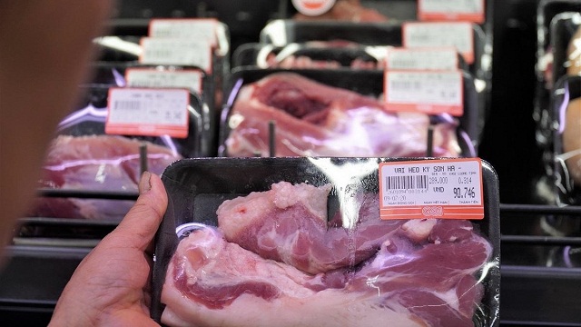 Thịt heo ky Sơn Hà được bày bán trong siêu thị (Ảnh: TL)