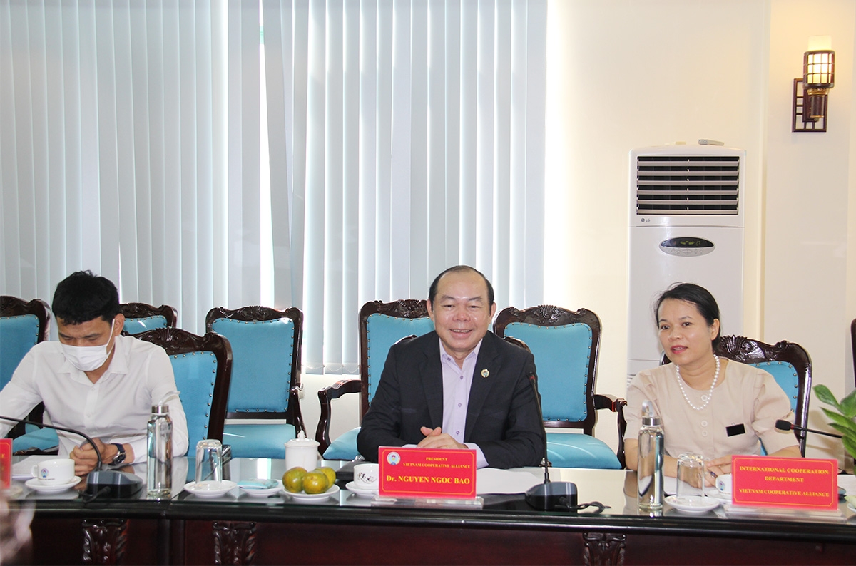 Chủ tịch Liên minh HTX Việt Nam Nguyễn Ngọc Bảo cho biết, việc thành lập Cổng thông tin tri thức HTX là hoàn toàn phù hợp và tích cực (Ảnh: Phạm Duy)