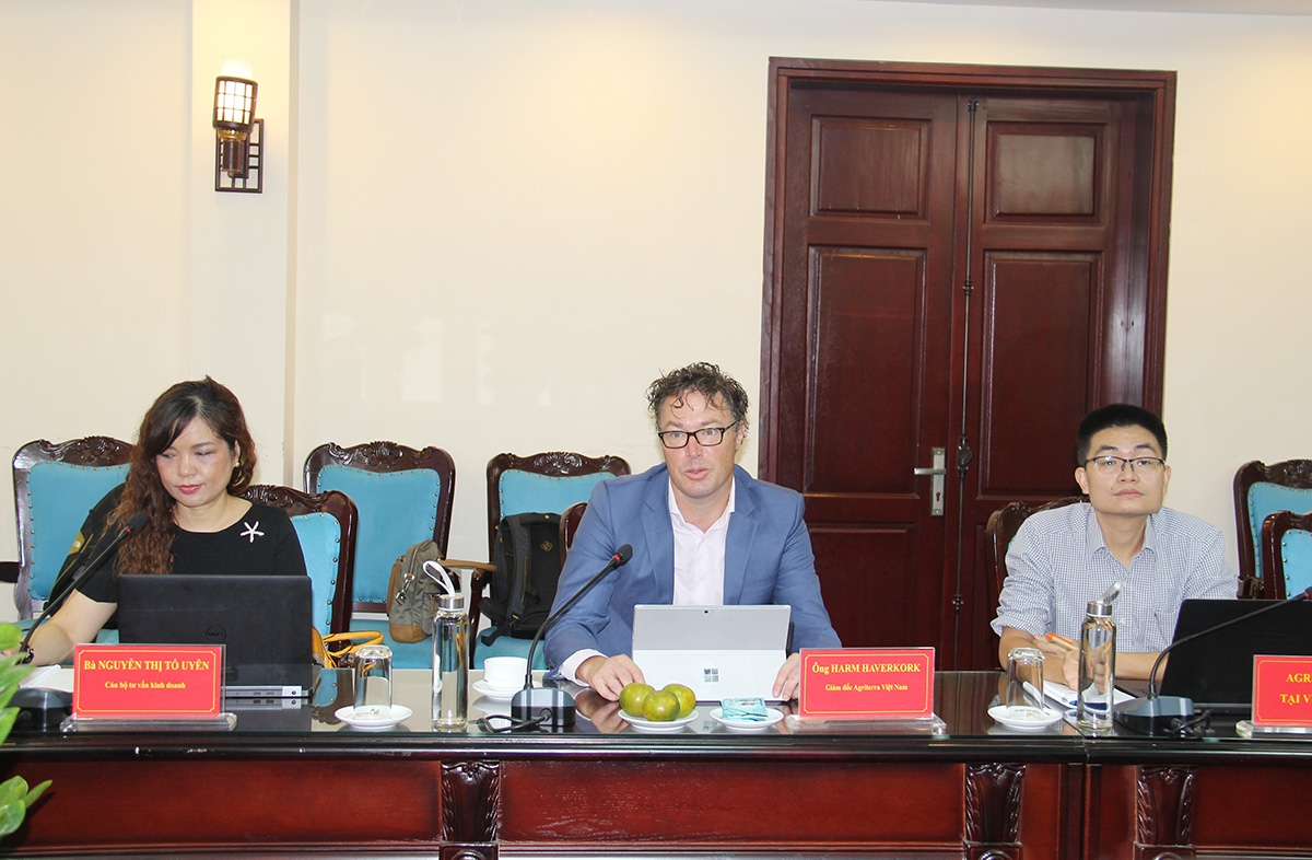 Ông Harm Haverkork, Giám đốc Agriterra tại Việt Nam khẳng định Cổng thông tin điện tử tri thức HTX sẽ hỗ tỷợ tích cực cho các HTX cũng như công tác quản lý của các cơ quan chức năng (Ảnh: Phạm Duy)