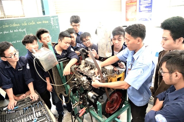 Tỷ lệ lao động được đào tạo nghề ở Núi Thành ngày càng được nâng cao.