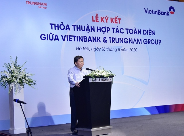 Ông Lê Đức Thọ - Chủ tịch HĐQT VietinBank phát biểu tại buổi Lễ.