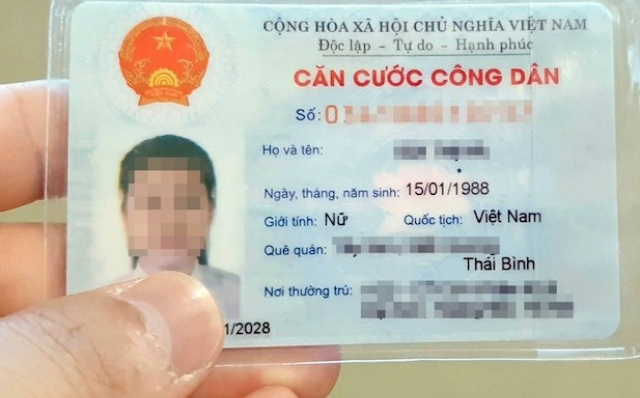 Đề án thẻ căn cước công dân gắn chip được phê duyệt.