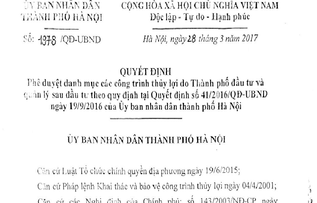 Nhiều HTX trên địa bàn huyện Quốc Oai kiến nghị UBND thành phố Hà Nội xem xét lại tính khả thi của quyết định 1978/QĐ - UBND ngày 28/3/2017