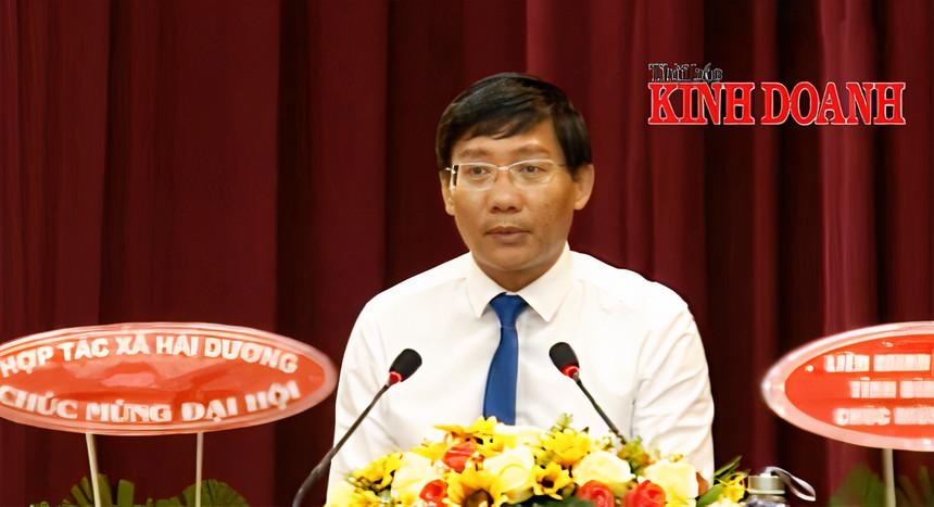 Ông Lê Tuấn Phong, Phó Chủ tịch UBND tỉnh Bình Thuận phát biểu tại Đại hội.