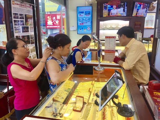 Sáng nay (26/9) giá vàng SJC bán ra vẫn ở mức 55,65 triệu đồng/lượng.