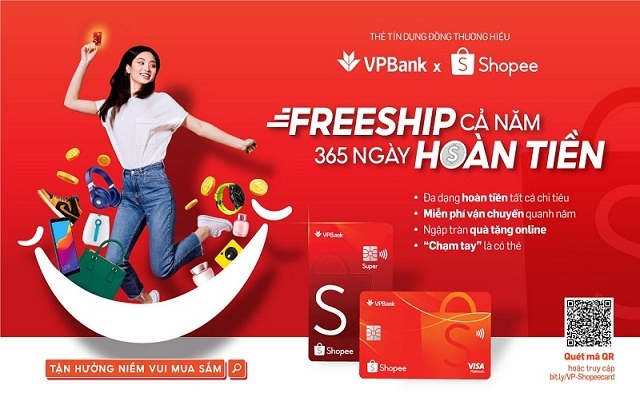 Freeship cả năm, 365 ngày hoàn tiền với thẻ VPBank – Shopee