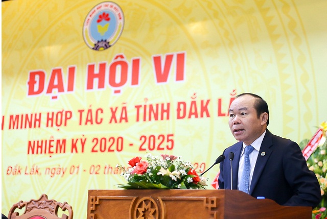 Chủ tịch Liên minh HTX Việt Nam Nguyễn Ngọc Bảo cho rằng Đăk Lăk cần phát huy tiềm năng, lợi thế để phát triển kinh tế tập thể, HTX.