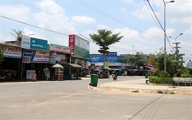 Một góc trung tâm xã Phước Cát 1 sau khi đạt chuẩn nông thôn mới (Ảnh:KP)