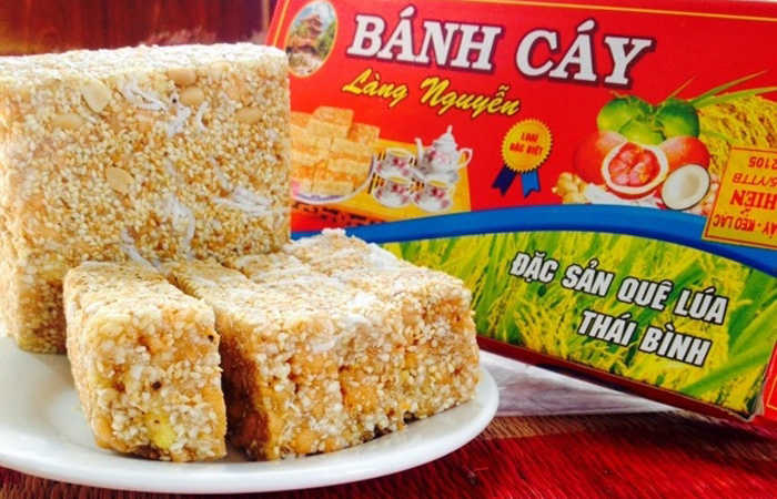 Bánh cáy làng Nguyễn, một đặc sản đặc trưng của tỉnh Thái Bình được đánh giá là sản phẩm có tiềm năng OCOP năm 2020 của địa phương. (Ảnh ITN)