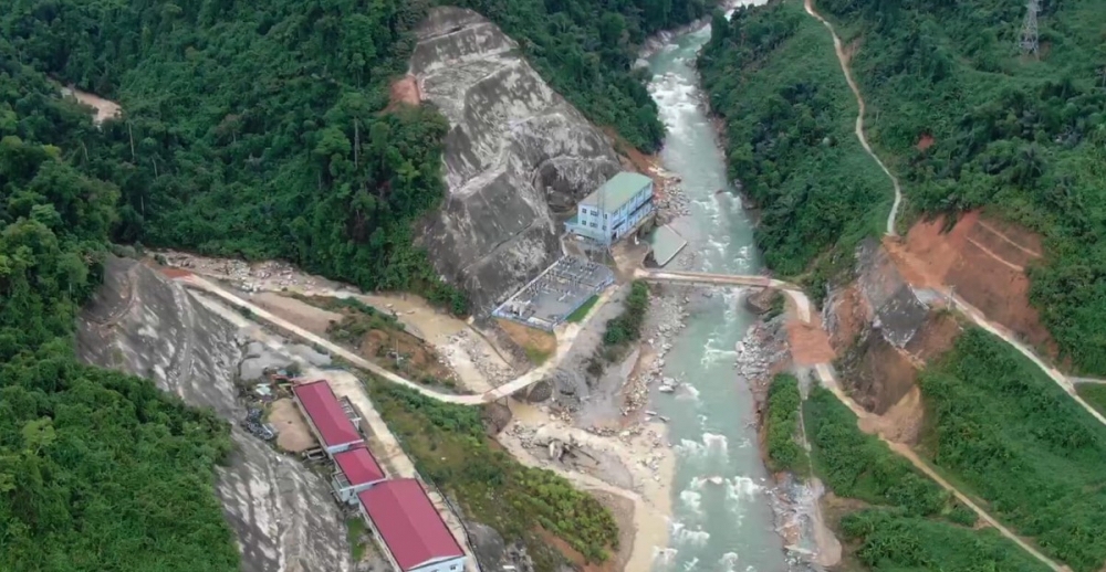 Thủy điện Rào Trăng 3 trước khi xảy ra sự cố do bão số 7.