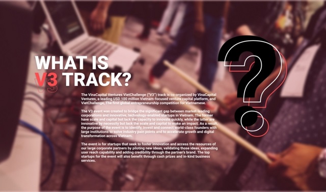 Cuộc thi VinaCapital Ventures - VietChallenge Track 2020 (V3 Track 2020) đã chính thức được phát động.