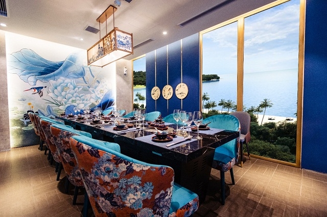 Phối cảnh một nhà hàng tại shophouse của NovaHills Mui Ne Resort & Villas.