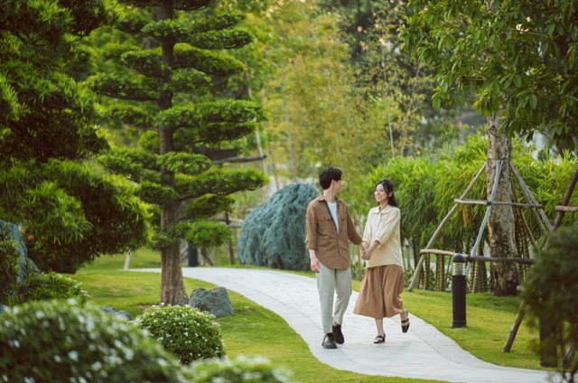 Buổi chiều ở vườn Nhật