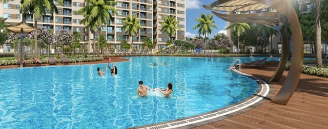 Hồ bơi rộng tới 1000m2