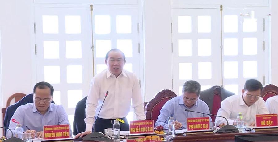 Chủ tịch Nguyễn Ngọc Bảo và đoàn công tác làm việc với tỉnh Gia Lai.