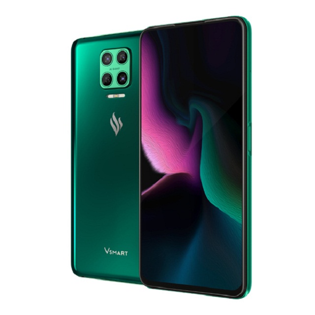 Vsmart Aris nổi bật với thiết kế khung kim loại sang trọng và lưng kính nhám.