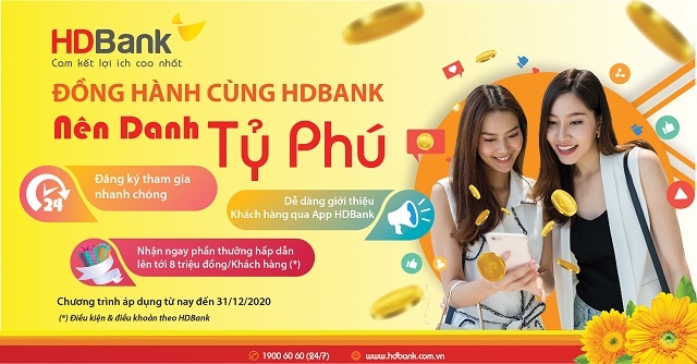 Poster chương trình Đồng hành cùng HDBank – Nên danh tỷ phú.