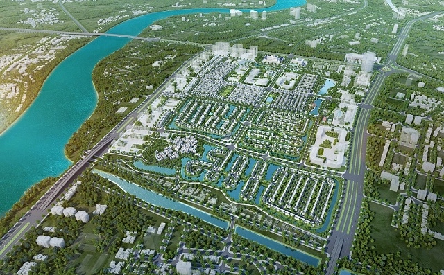 Vị trí địa lý đắc địa của khu đô thị Vinhomes Star City từ trên cao (Hình ảnh mang tính chất minh họa)