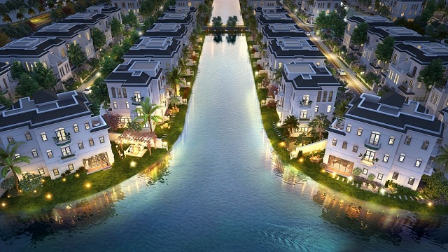 Phân khu The Legend Palace với kiến trúc Ý cầu kì và tinh tế, được bao quanh bởi hệ kênh đào nhân tạo (Hình ảnh mang tính chất minh họa)