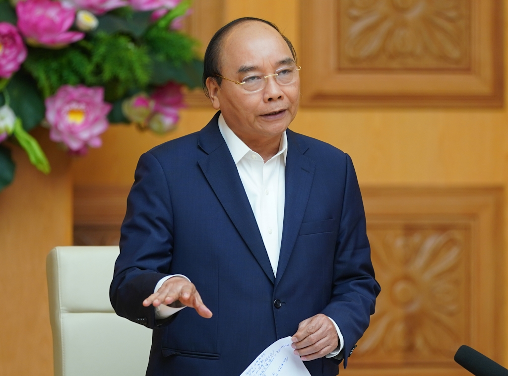 Thủ tướng làm việc với các doanh nghiệp dệt may Việt Nam (Ảnh VGP).