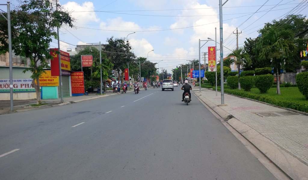 Bộ mặt nông thôn mới nâng cao khang trang ở xã Phú Cường.